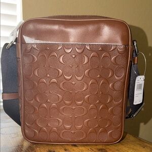Coach Flight Bag Best Seller! Charles Flight Bag in NI/Saddle Leather, F24868